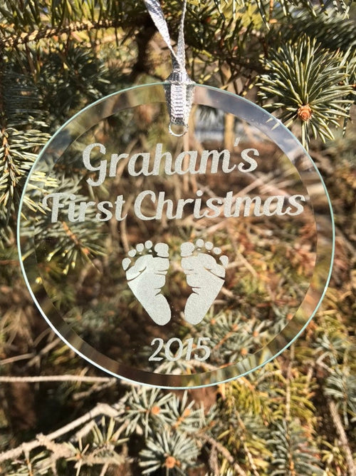 Baby's First Christmas ornament detail
