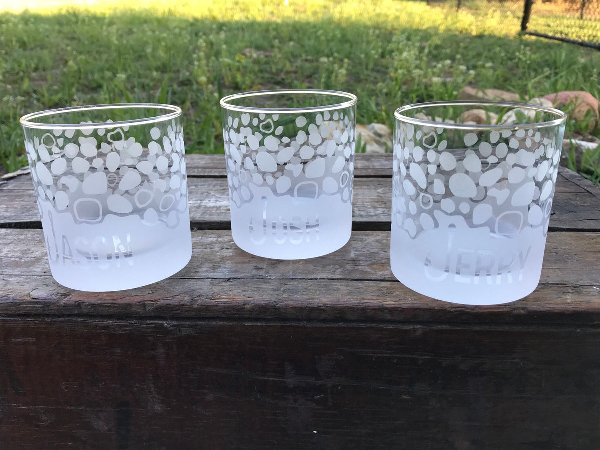 Trout skin rocks glass