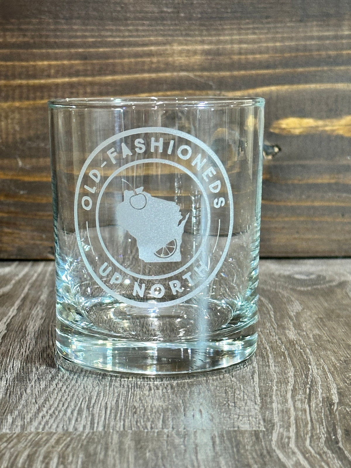 Wisconsin Old Fashioned whiskey glass detail