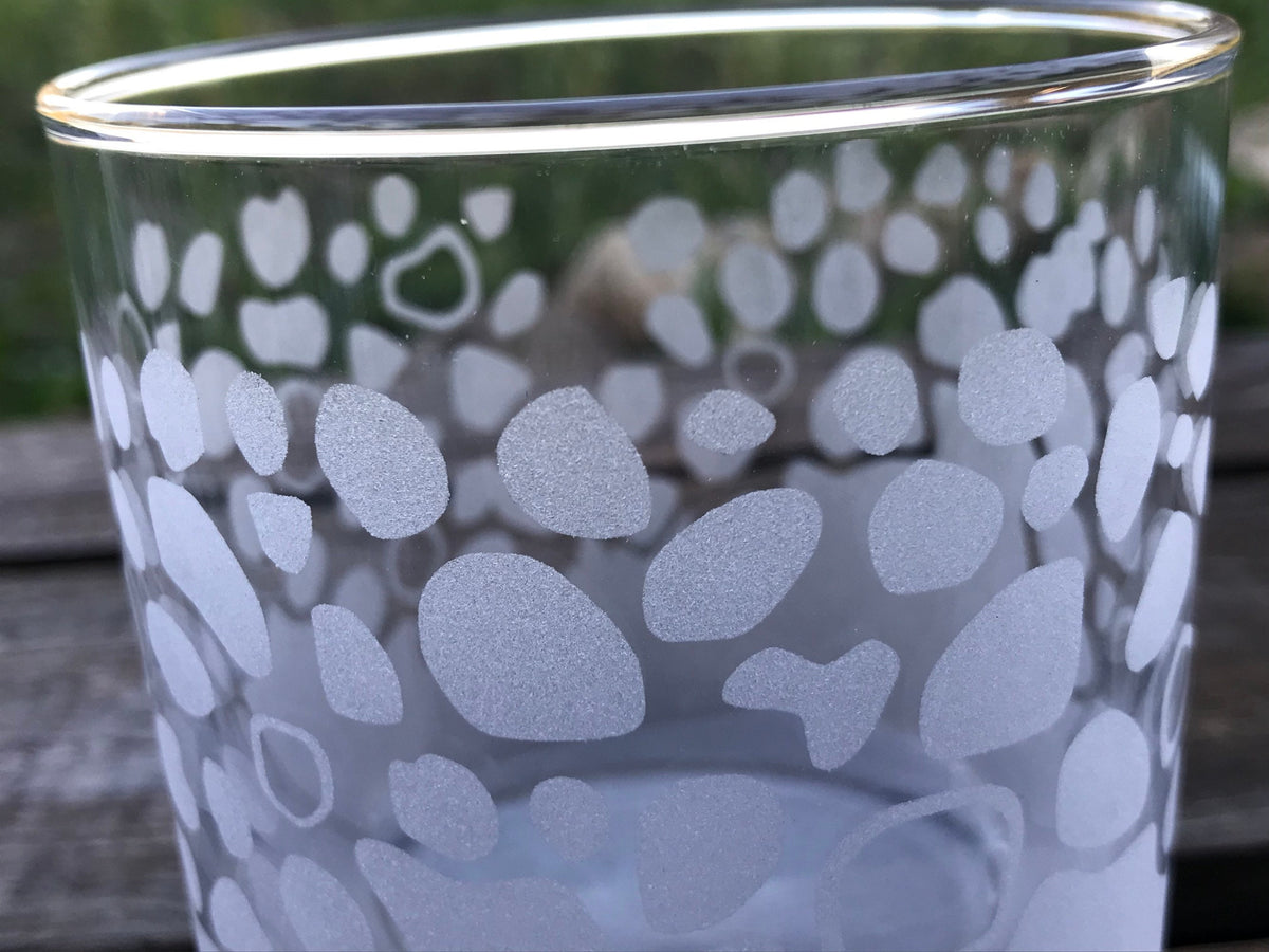 Trout skin rocks glass