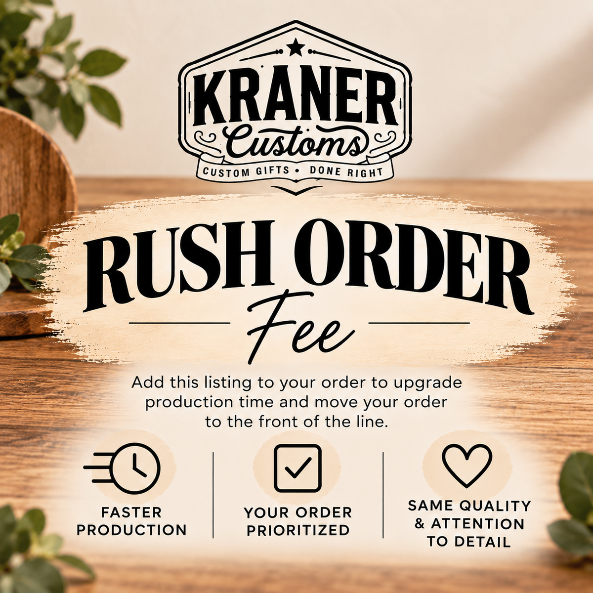 Rush Order Fee